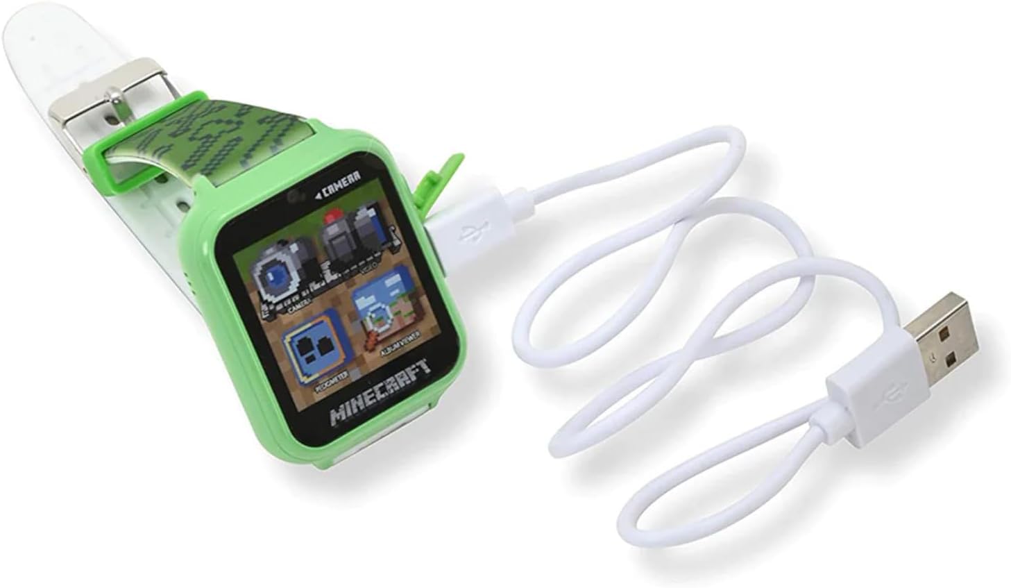 Minecraft Kids Smart Watch - Touchscreen Interactive Watch with 10 Customizable Clock Faces, Built-in Camera, Video Recorder, Alarm, Calculator, Games