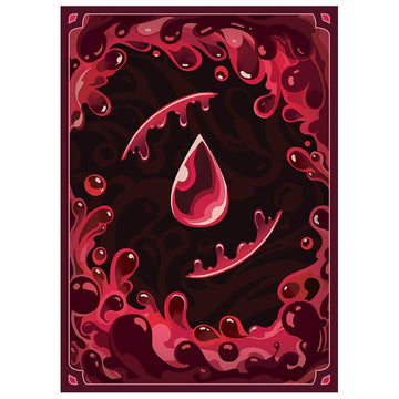 Fantasy North - Blood - Elements Series II - 100 Textured Matte TCG Card Sleeves - Fits Magic MTG Commander Pokemon and Other Card Games - Playing