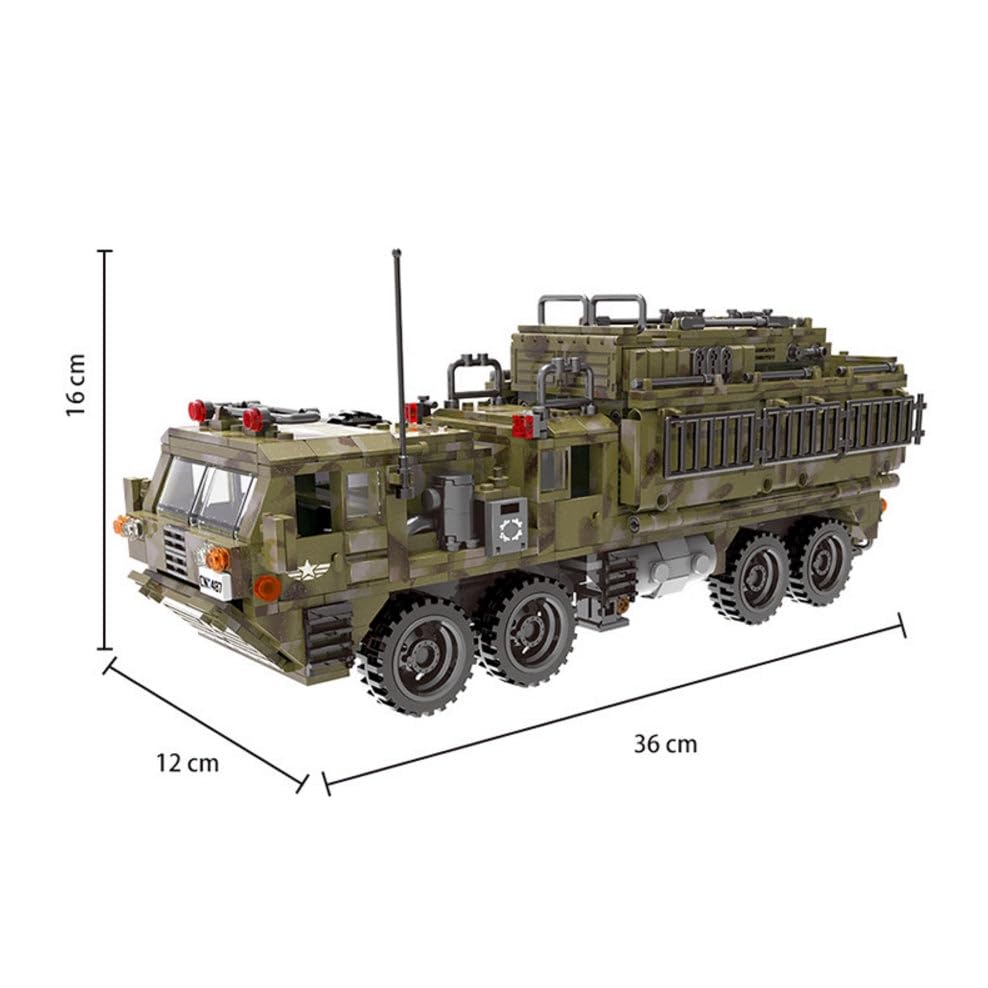 General Jim's Military Brick Building Set - WW2 Military Scorpion Heavy Missile Truck Vehicle for World War 2, History and Building Blocks Enthusiasts