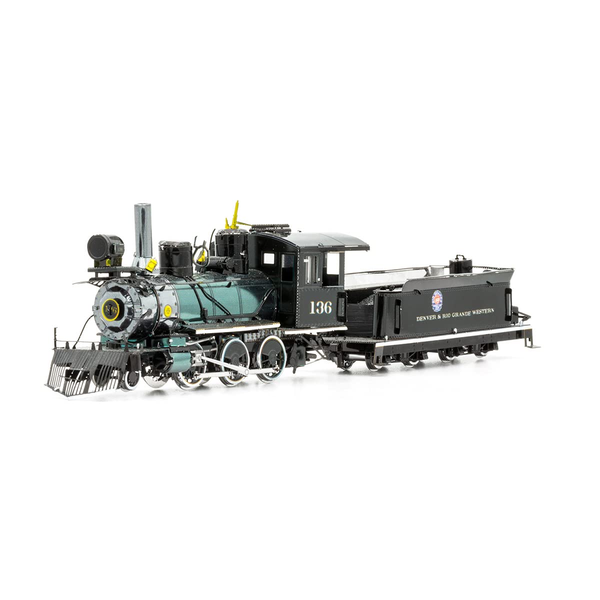 Metal Earth Puzzle 3D Steam Locomotive 2-6-0. Far West Metal Puzzle Building Mockups for Adults Challenging Level 19.5 X 3.5 X 4.8 Cm