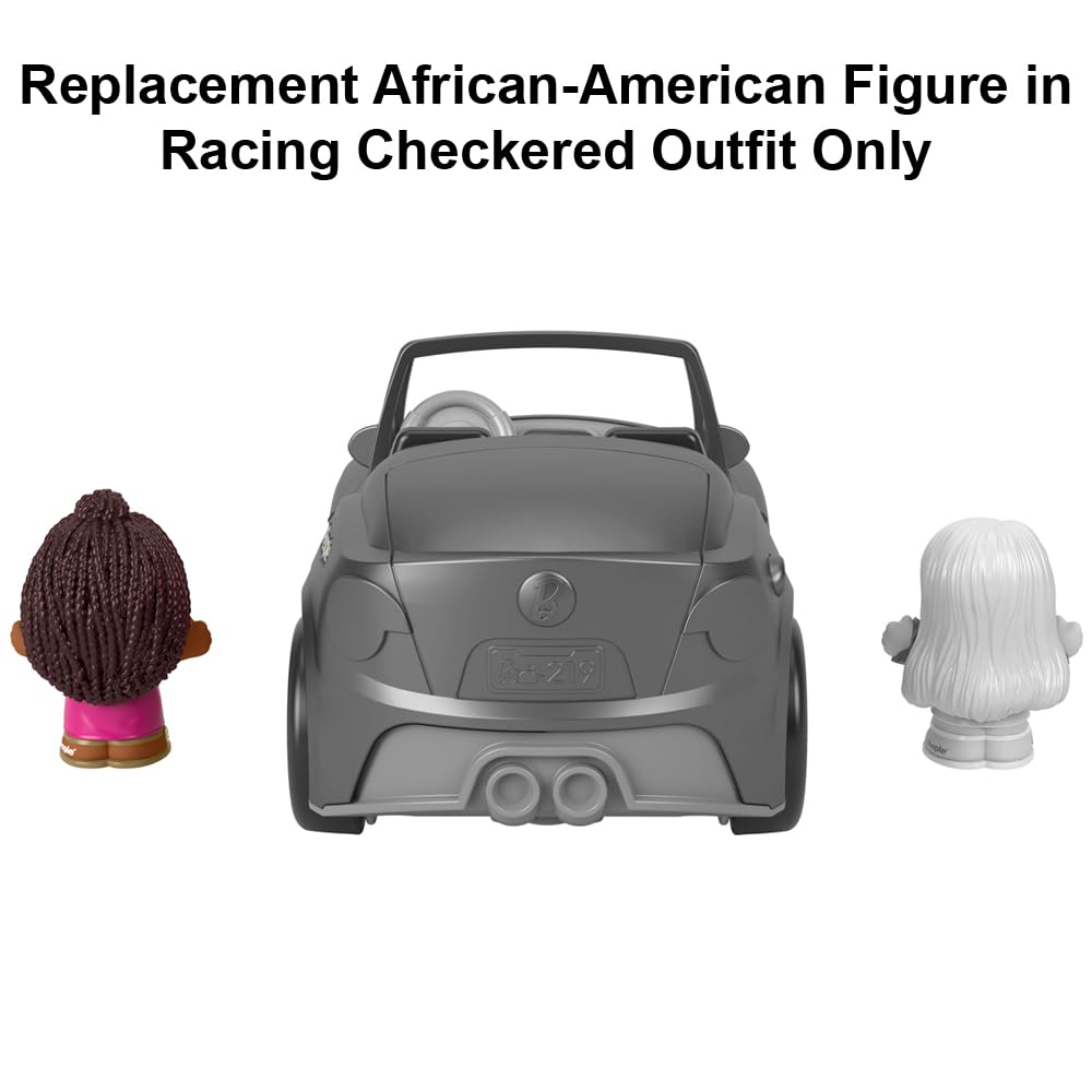 Replacement Part for Fisher-Price Little-People Convertible Car Playset - HCF59 ~ Replacement African-American Figure in Racing Checkered Outfit ~