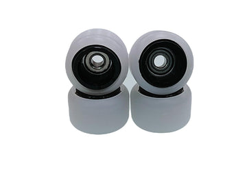 LEEFAI Fingerboard Wheels Hand Embedded Alloy Layer - Hot Finger Skateboard Wheels - Ultra Spin Bearings Wheels - 7.8mmx4.8 mm - White Wheels