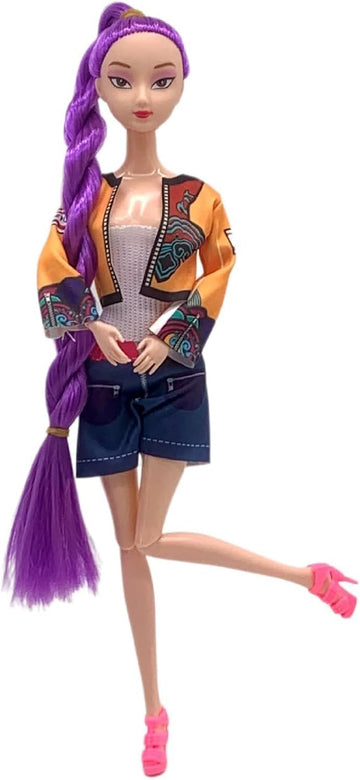 OLKIHNSDU Demon Hunters 11.5'' Fashion Doll for,Articulated Girl Group Doll,Perfect Christmas and Birthdays Toy Gift for Girls Fans