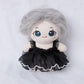 niannyyhouse 10cm Plush Doll Clothes Lace Black and White Dress Stuffed Toy Dressup (White)