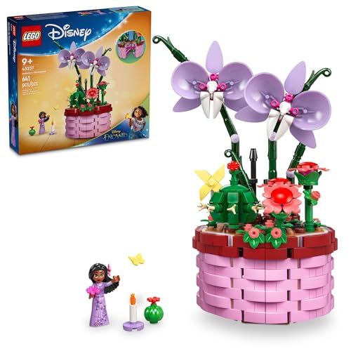 LEGO Disney Encanto Isabela’s Flowerpot, Buildable Orchid Flower Toy for Kids with Disney Encanto Mini-Doll, Toy for Play and Display, Fun Gift for 9
