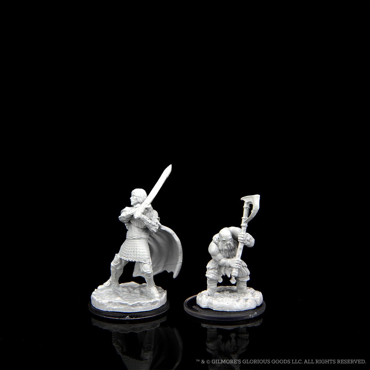 WizKids Critical Role Unpainted Miniatures: Westruun Militia Swordsman & Kraghammer Axeman
