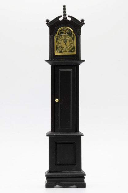 Classics by Handley Dollhouse Miniature Grandfather Clock (Black)