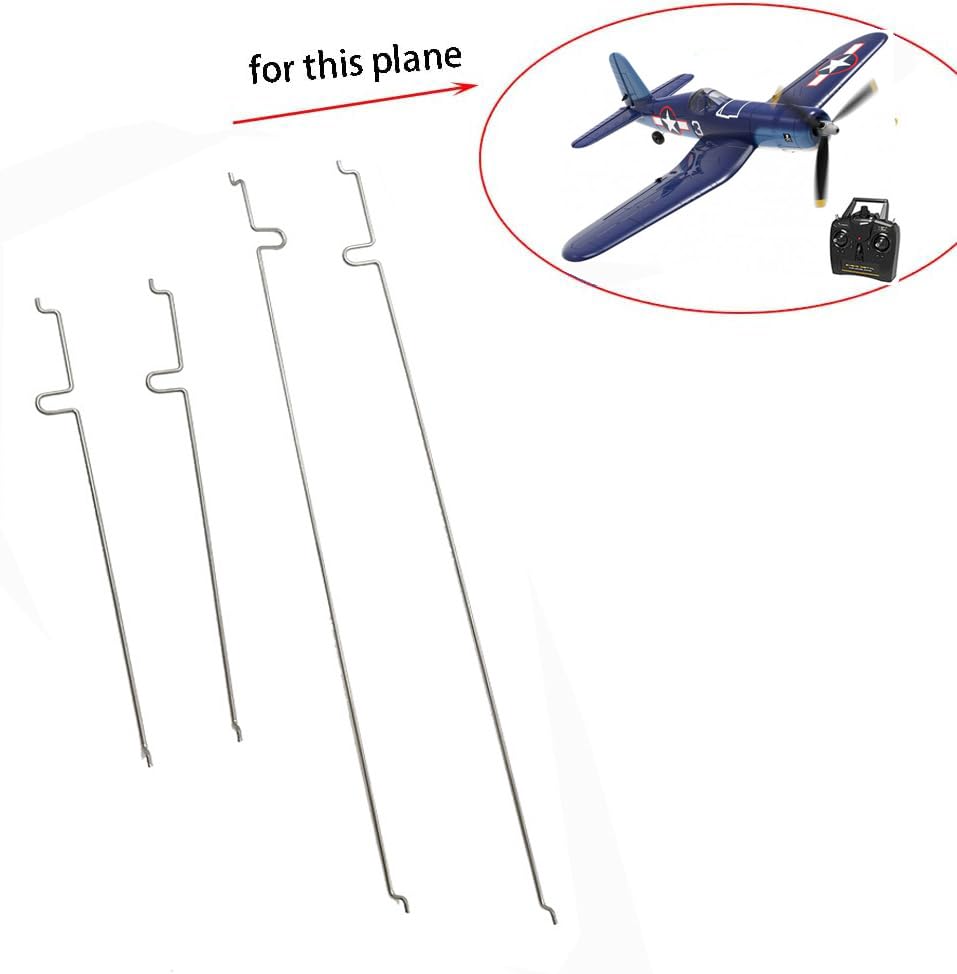 JIAFANRC Push Rod Full Set for VOLANTEXRC 761-08V2 F4U Corsair 400mm RC Airplane, Replacement Spare Parts (P7610806)