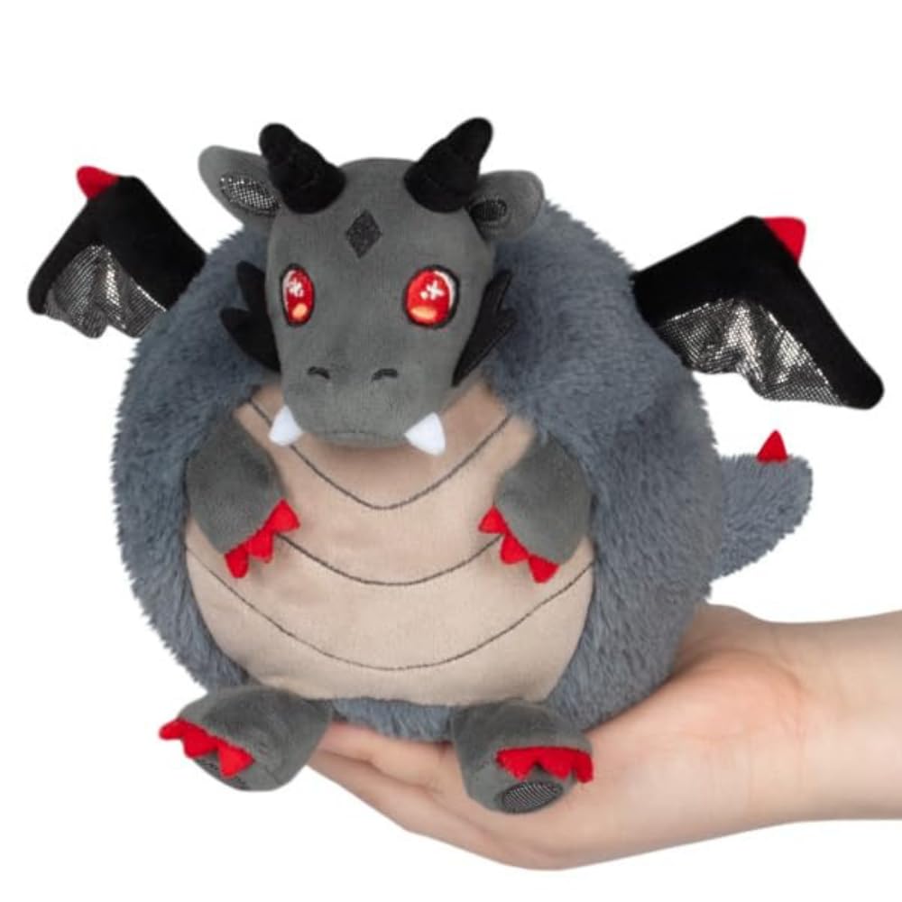 Squishable - Snugglemi Snackers Shadow Dragon - Fantasy Creatures Collection - 8 in - Soft Toy Collectible Stuffed Animal - Beans