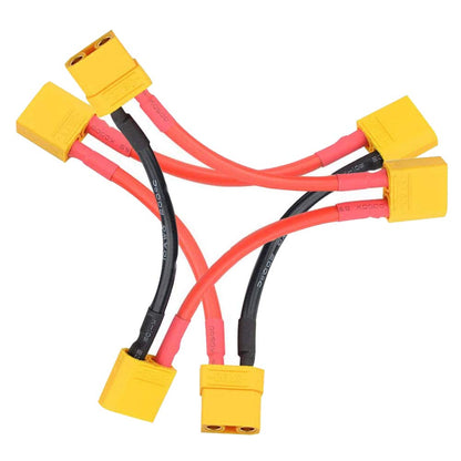 Yiqigou 2-Pack XT90 Plug Series Battery Connector 1 Female to 2 Males Adapter Lead with 3.93inch 10AWG Silicone Cable for RC Battery Helicopter