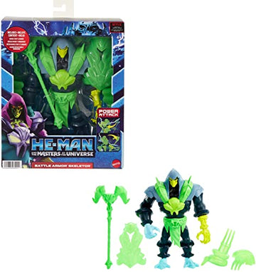 Masters of the Universe and He-Man Deluxe Skeletor Large Action Figure with Power Attack Move & 4 Accessories Inspired by MOTU Netflix Animated