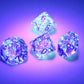 Chessex d10 Dice Set: Nebula Luminary - Nocturnal w/Blue (10)