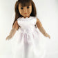 TianBo 1 Set Quality Handmade 18 Inch Doll White Bride Wedding Dress with Headband for 18 Inch Dolls Party Gown Dress Clothes Outfits and Hair