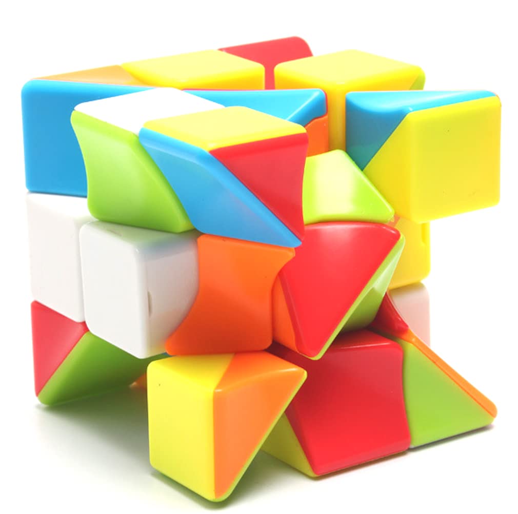 Twisty Speed Cube 3X3X3 Twisted Magic Cube Puzzle Toy Stickerless Colorful