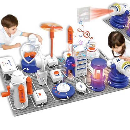 Science STEM Kits for Kids, Electronics Exploration Kit, 66 Pcs DIY Circuit Parts, Over 1200 Projects, STEM Educational Toy Gifts for Kids Boys Girls