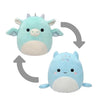 Squishmallows 8"" Flip a Mallows Miles The Dragon/Lune The Loch Ness Monster Plush Stuffed Animal Toy, Blue