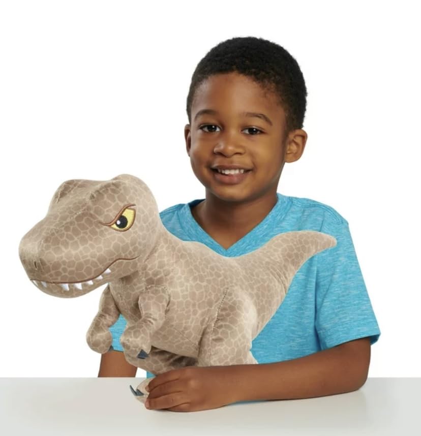 Jurassic World Large 12-inch Tyrannosaurus Rex Plush Stuffed Animal, Kids Toys for Ages 3 up