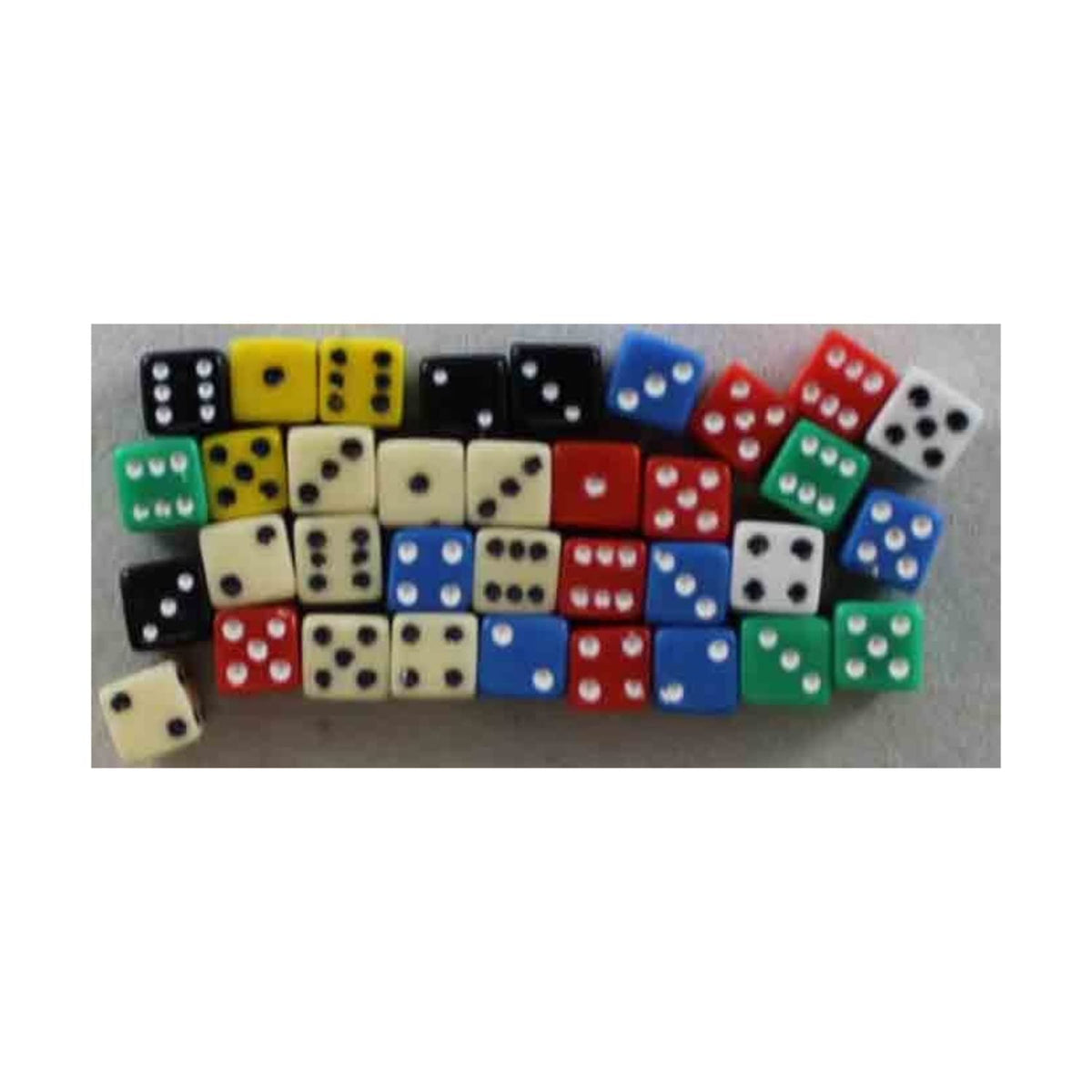 d6 Square Corner 5mm Ast (30)