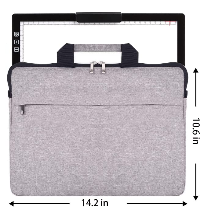 YINGWOND Rechargeable A4 LED Light Pad with Padded Case, Tracing Light Box w/Riser Stands and Paper Clip, 6 Levels of Brightness, Type-c Cable