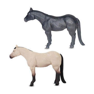 Little Buster Toys Quarter Horse Pack - Black and BuckskinF