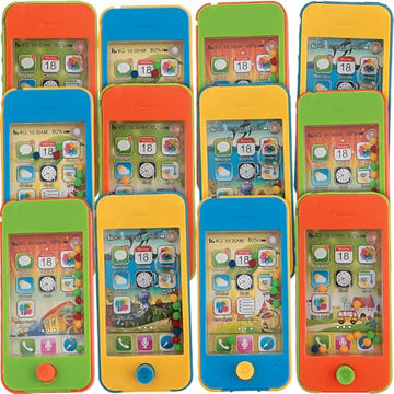 Fun Express Handheld Water Phone Game Party Favor Toys - Assorted (Set of 12)