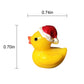 EOMTUR 50PCS Mini Christmas Ducks Exquisite Mini Duck Figures Small Rubber Ducks for Reunion Decoration Birthday Bath Cake Ornament (Yellow)