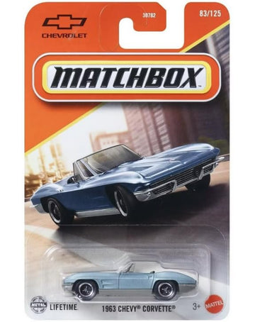 Matchbox 1963 Chevy Corvette [Blue] 83/125-1:64 Scale Diecast Toy Vehicle