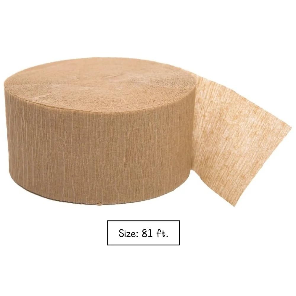 Gold Crepe Crepe Paper Roll Streamer - 81 ft (Pack Of 1) - Perfect For Parties, Decorations & Events