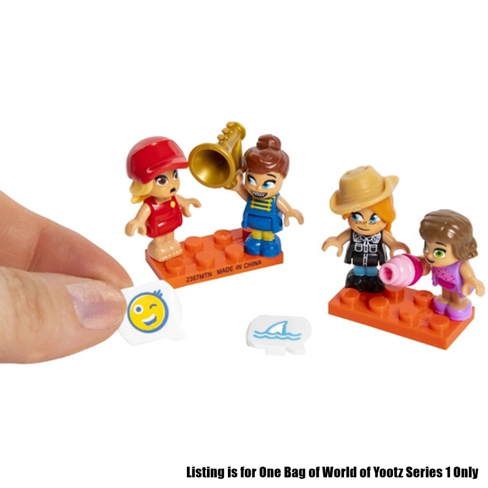 Mini Collectible Figure Set Inspired by World of Yootz! ~ Unopened Blind Bag ~ Each Bag Contains 2 Figures ~ Most Bags Contain 2 Figures, 1 Block and