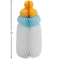 Fun Express Baby Bottles Honeycomb Centerpiece Blue - Party Decor - 3 Pieces