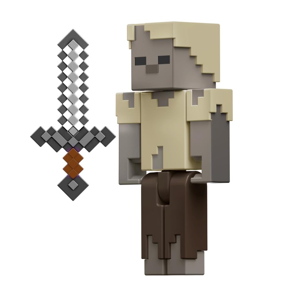 Mattel Minecraft Vanilla 3.25" Husk Action Figure for Kids Ages 6 and Up