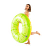 Large Lemon Lime Pool Float, Inflatable Swim Ring, Novelty Citrus Lounger for Pool Parties and Outdoor Summer Fun