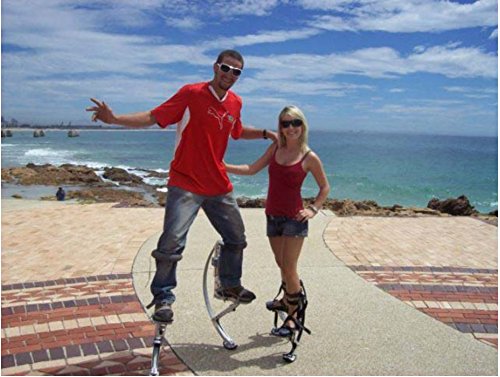 Iconiciris Kids/Child Youth Kangaroo Shoes Jumping Stilts Fitness Exercise (66-110lbs/30~50kg)(red)