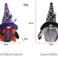 Halloween Gnome 2Pcs Handmade Plush Witch Vampire Dolls with Black Witch Cloak Hat Pumpkin Spider Tomte Elf Ornaments Decoration Set Gifts
