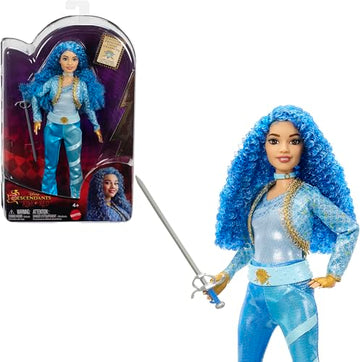 Mattel Disney Descendants: The Rise of Red Fashion Doll & Accessory, Princess Chloe Charming, Daughter of Cinderella with Movie-Inspired Clothes &