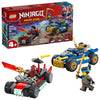 LEGO NINJAGO Rogue vs. Drix Race Car Duel Building Toy for Preschool Kids - Ninja Toy with Starter Brick for Boys & Girls, 4+ - Gift Idea for