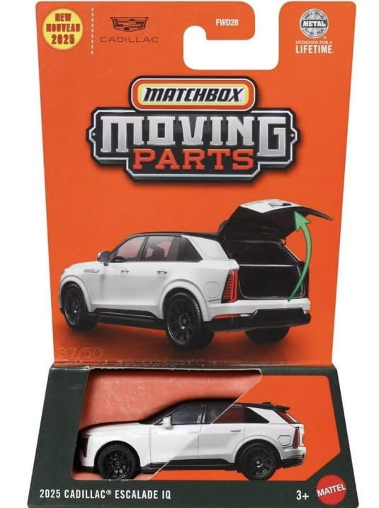 Matchbox Moving Parts 2025 Cadillac Escalade IQ [White] 37/50, 1:64 Scale Diecast Toy Vehicle