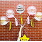 Happy Birthday Party Stickers, 6 Pcs Birthday Paster for Big Clear Transparent Balloon, Party Decor Balloon Decals Paster for Bobo Balloons EFAY