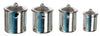 Dolls House Miniature Kitchen Accessory Chrome Canister Set of 4
