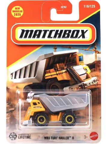Matchbox MBX Turf Hauler II Dump Truck [Yellow] 116/125, 1:64 Scale Diecast Toy Vehicle