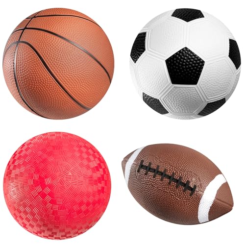 PlayBolt Sports Balls for Kids & Toddlers Toys - (Pack of 4) 5-inch