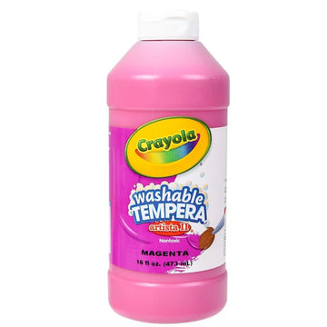 Crayola Washable Tempera Paint, 16 oz., Magenta, Nontoxic, 1 Piece, Great for Classroom Projects and Creative Activities