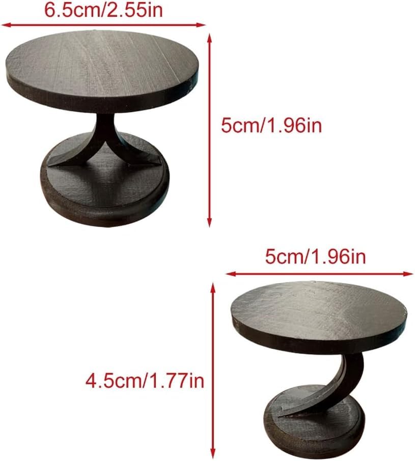 Black 1:12 Model Miniature End Table Dollhouses Living Room Metal Table Furniture Dollhouses Decoration Display Accessories, DIY Doll House Kit