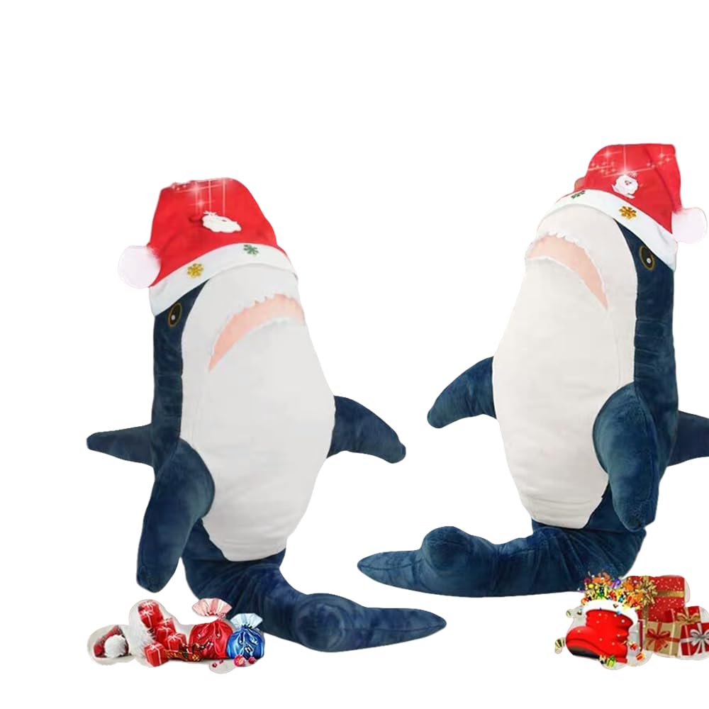 39.5-inch Plush Shark Toy Pillow, Giant Shark Stuffed Animal,Soft Shark Cushion Pillow Shark Plush Pillows,Chubby Stuffed Shark Toy - Children s Boys