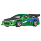 Hot Wheels - Premium - 1995 Mitsubishi Eclipse - JHW68 - HNW46 - Fast & Furious 1/5 - Real Riders - Premium Card - Green - Official Licensed Model