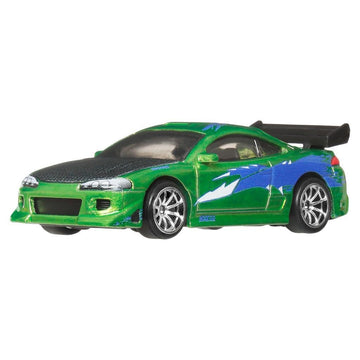 Hot Wheels - Premium - 1995 Mitsubishi Eclipse - JHW68 - HNW46 - Fast & Furious 1/5 - Real Riders - Premium Card - Green - Official Licensed Model