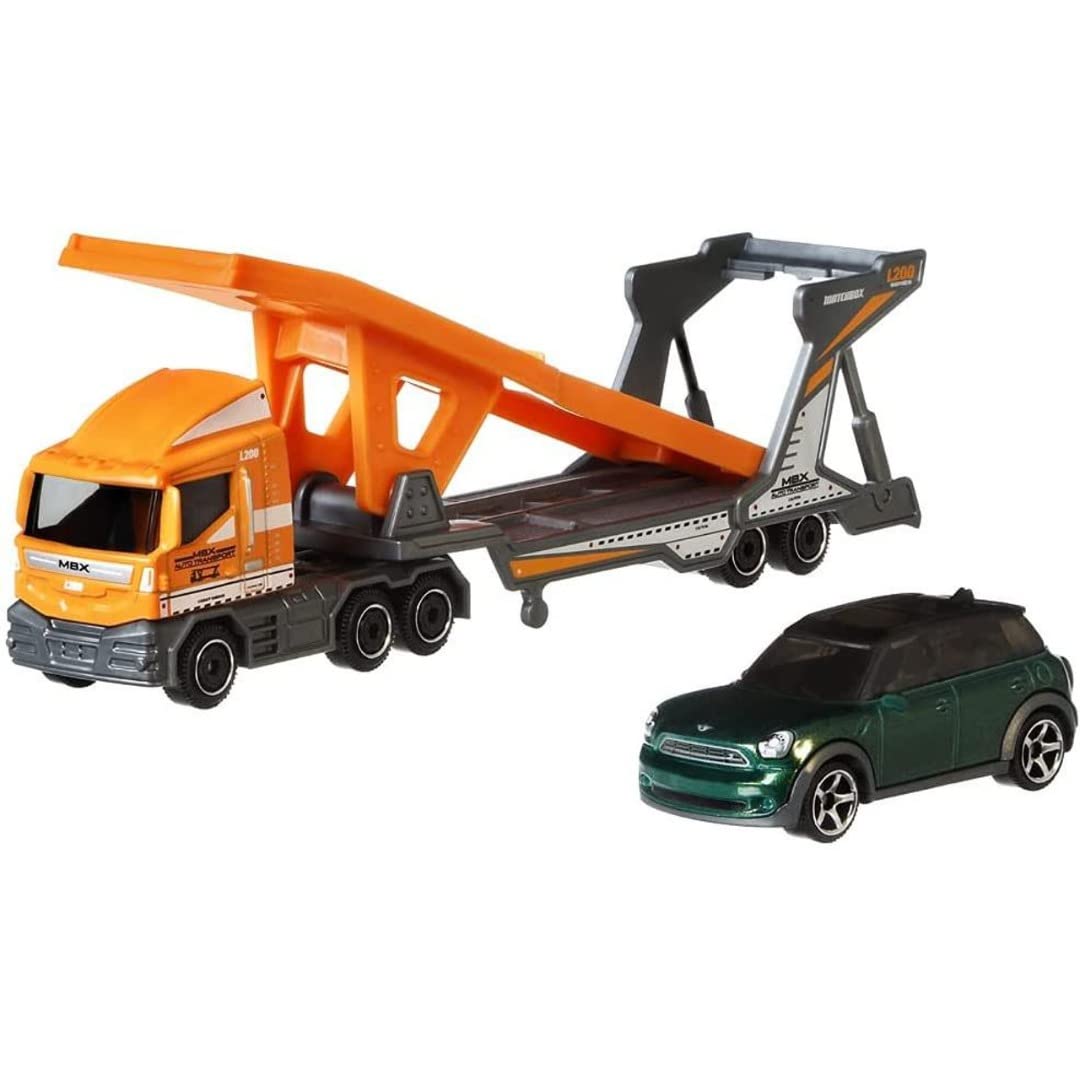 Matchbox Convoys MBX Cabover & Auto Transport Trailer with 2011 Mini Countryman