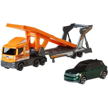 Matchbox Convoys MBX Cabover & Auto Transport Trailer with 2011 Mini Countryman
