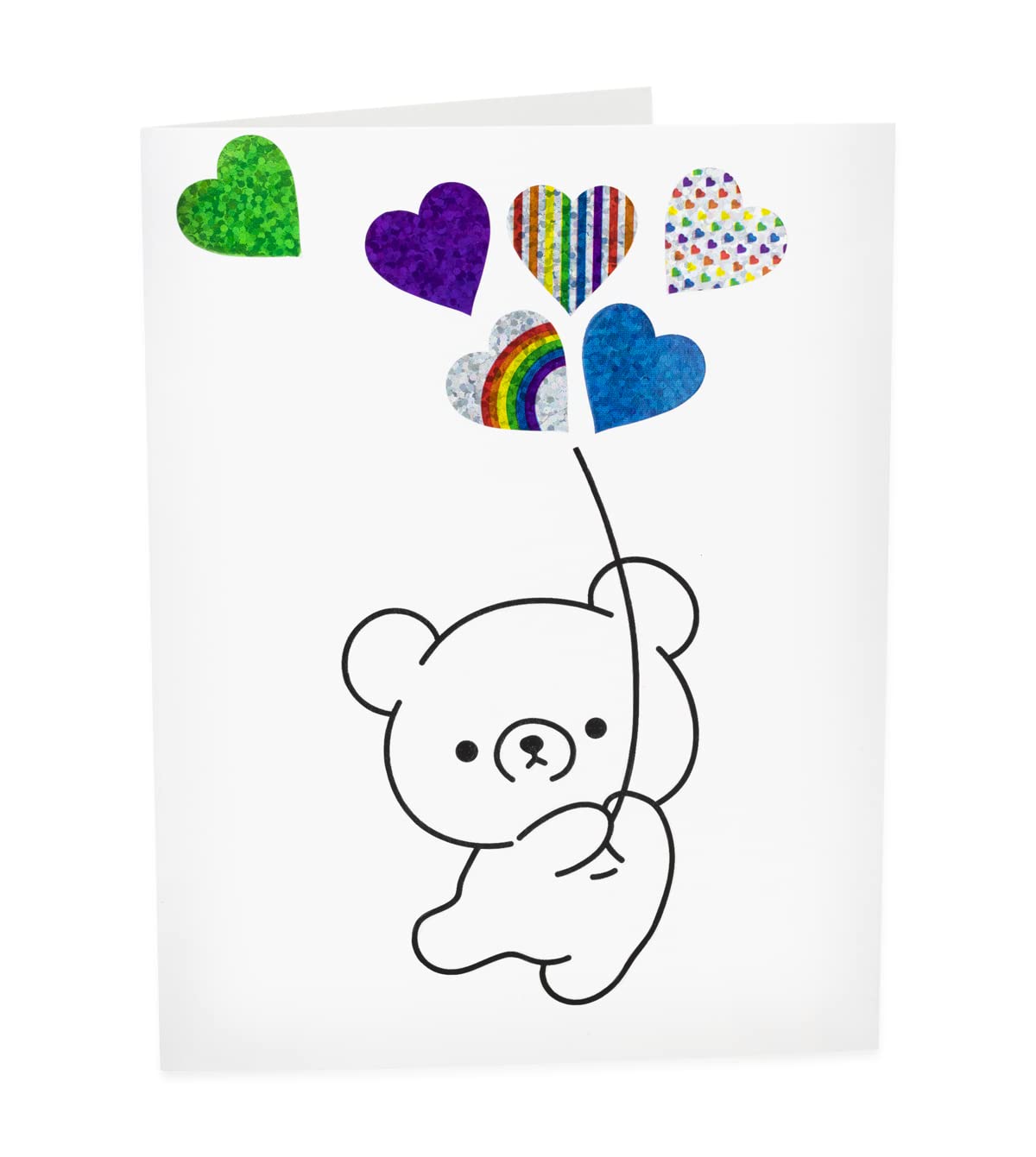 Hygloss Products, Inc Holographic Heart Stickers, 36 Sheets