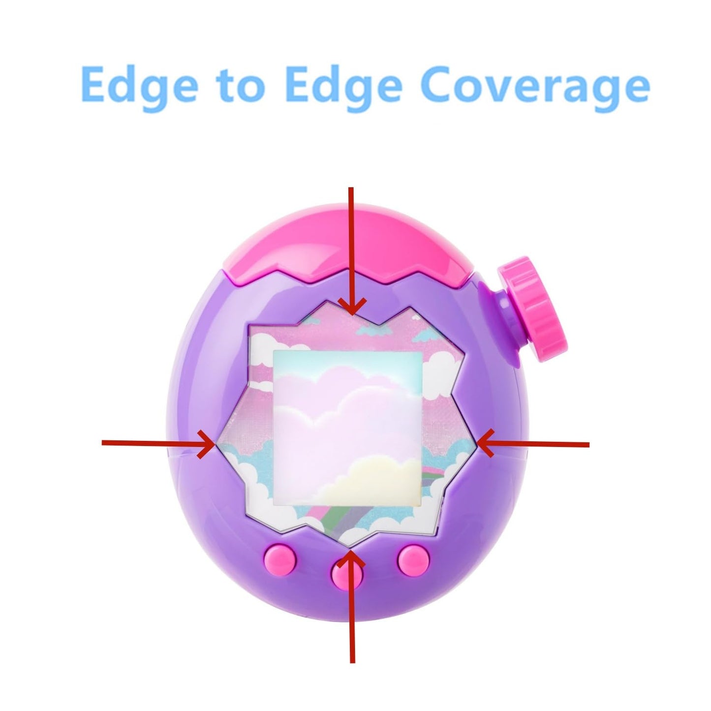 Aemus Screen Protector Compatible for Tamagotchi Paradise, Full Coverage PET Clear Film